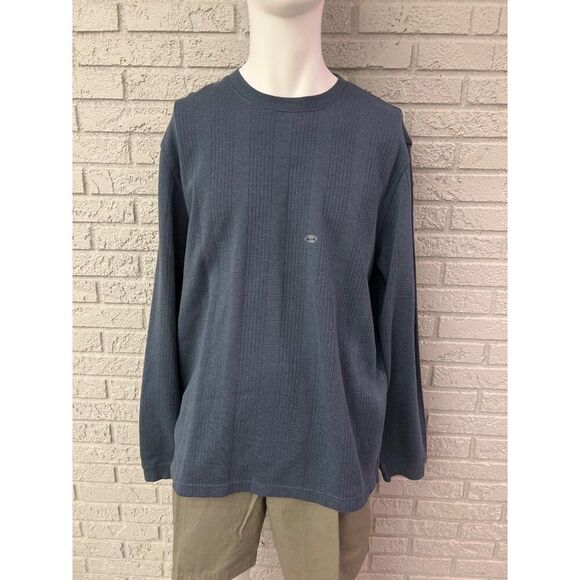 Van Heusen Men Blue Long Sleeve Crew Neck Ribbed Sweater Size XL - Picture 1 of 9